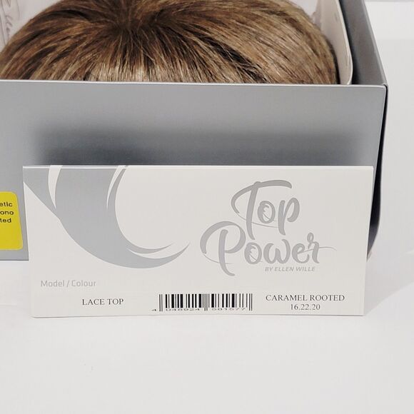 Ellen Wille Top Power Lace Top Synthetic Hair Topper Lace Front Caramel Rooted - Picture 7 of 16